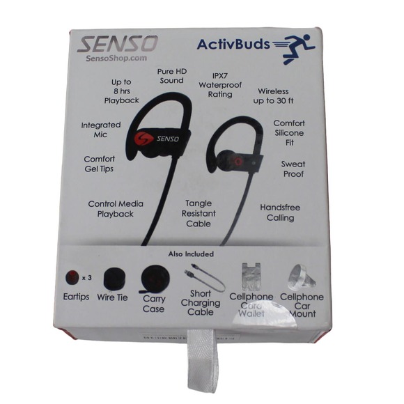Senso ActivBuds S-250 Black HD Sound Headphones EMPTY BOX ONLY - Picture 3 of 12